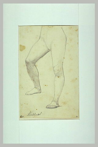 Etude de jambes de la figure de Raphaël