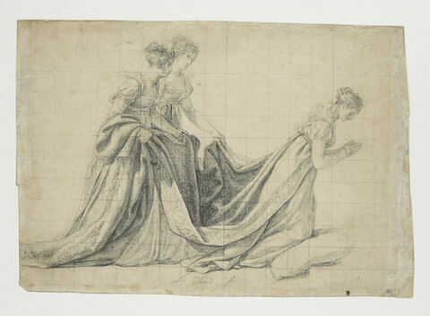 L'Impératrice à genoux, avec Mme de La Rochefoucauld et Mme de La Valette, image 1/2