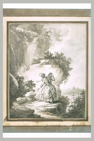 Madame de Wolmar et Saint-Preux sur les rochers de la Meillerie, image 2/2