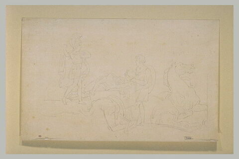 Achille ramenant sur son char le corps de Patrocle, image 2/2