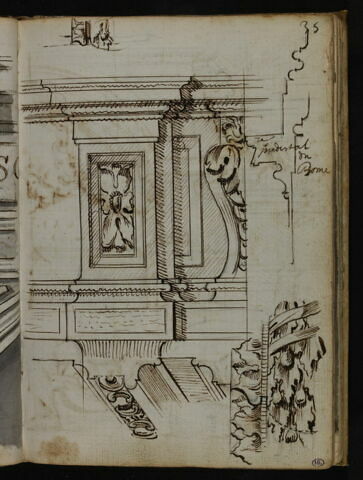 Détails du piédestal du dôme de la basilique Santi Ambrogio e Carlo al Corso, image 2/2