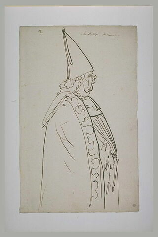 L'archevêque Menander, de profil vers la droite