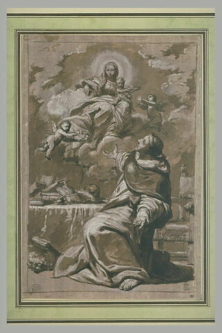 Apparition de la Vierge avec l'Enfant, en gloire, à saint Thomas d'Aquin, image 2/2