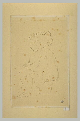Rhodia Bourdelle enfant, assie sur un pot de chambre, image 1/1