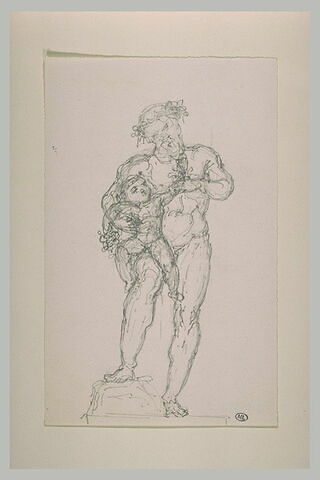 Silène tenant le jeune Bacchus à califourchon sur son genou, image 1/1