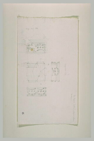 Coupe et plan d'un tombeau romain sur la Via Appia, image 1/1