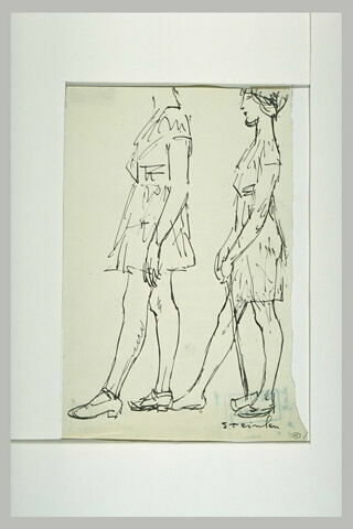 Deux fillettes marchant, image 1/1