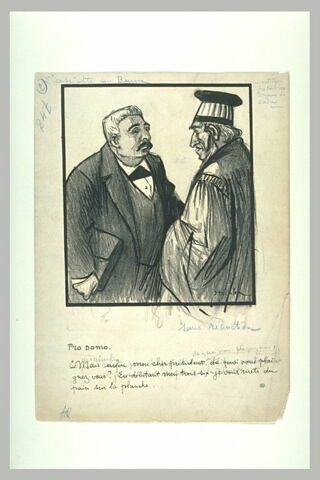 Conversation entre un juge et un homme tenant une serviette sous le bras, image 1/1
