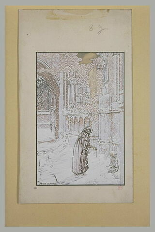 Le Rêve : enfant abandonné et personnage sous la neige près d'une église, image 1/1