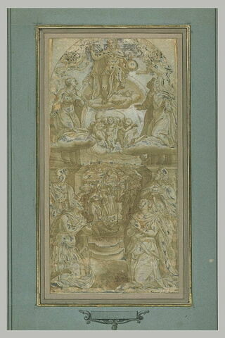 Dieu et plusieurs saints assitant à la fondation de Santa Maria della Neve, image 1/1