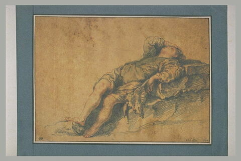 Homme endormi sur un rocher : le songe de Jacob, image 1/1
