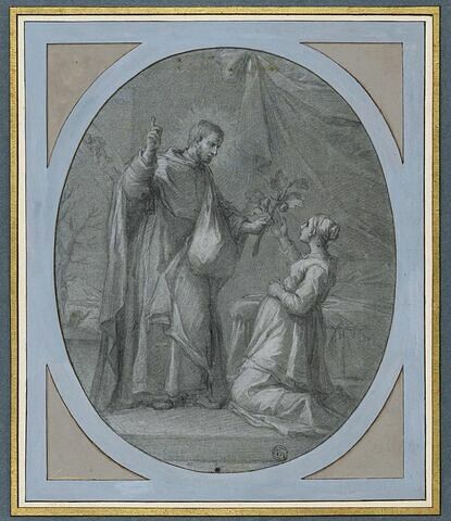 Le bienheureux Jean Ange Porro donnant des figues à une femme enceinte
