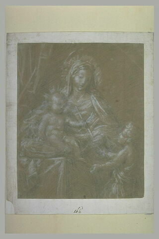 La Vierge assise avec l'Enfant Jésus sur les genoux et saint Jean