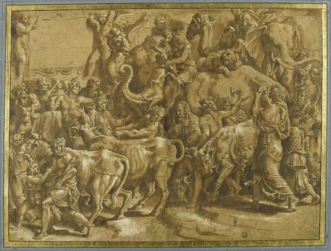 Triomphe de Scipion : les boeufs conduits au sacrifice et les éléphants, image 1/2