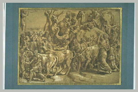 Triomphe de Scipion : les boeufs conduits au sacrifice et les éléphants, image 2/2