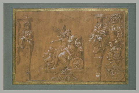 Frise avec Vénus et l'Amour, les termes de Priape et Cérès et un trophée, image 2/2