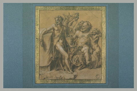 Bacchus, Silène et deux satyres
