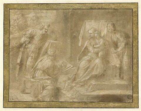 Saint Luc dessinant la Vierge et l'Enfant, avec saint Joseph et sainte Anne, image 1/2