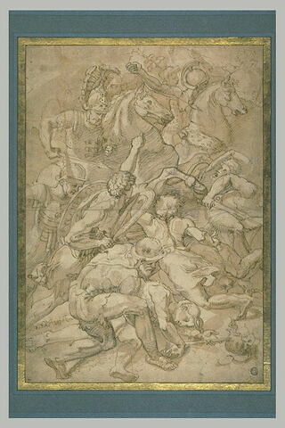 Combat de fantassins et de cavaliers, d'après la Bataille de Constantin, image 1/1
