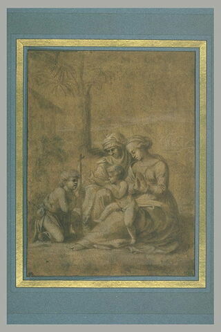 La Vierge et l'Enfant avec sainte Elisabeth et saint Jean dans un paysage, image 1/1