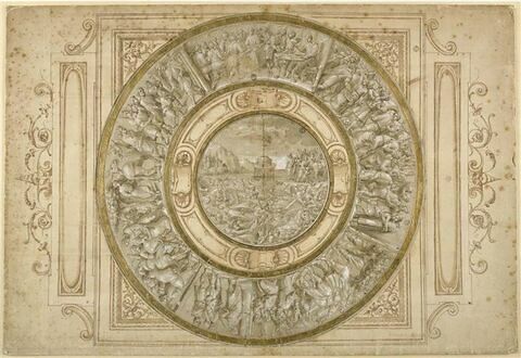 Projet de plat circulaire avec scènes de l'Histoire de Moïse et de Joseph