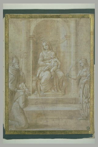 La vierge et l'Enfant trônant, avec sainte Catherine et deux saints