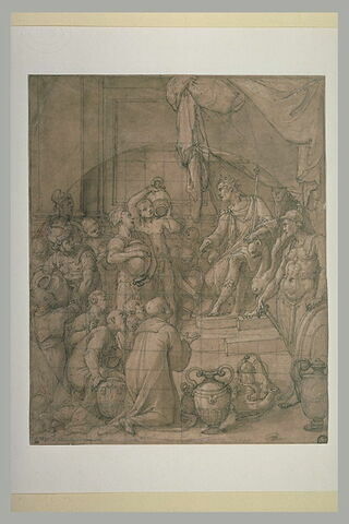 Les trois guerriers apportant au roi David l'eau du puits de Bethléem, image 1/1