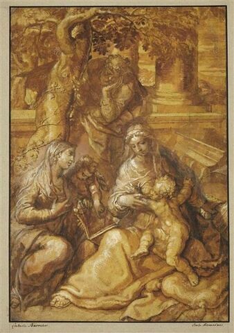 La Sainte Famille avec sainte Elisabeth et le petit saint Jean, image 1/2