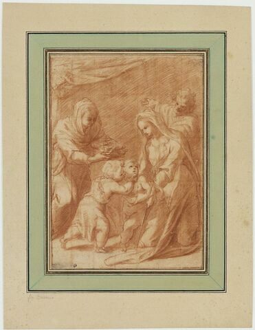 Sainte famille avec sainte Elisabeth et le petit saint Jean, image 1/2