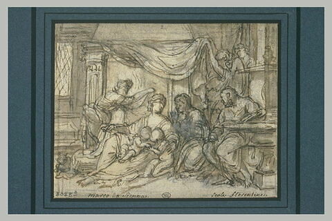 Sainte Famille avec sainte Anne, saint Jean-Baptiste, un ange et une..., image 3/3