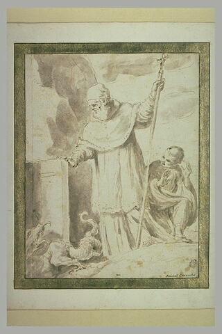 Le pape saint Silvestre enfermant le démon, image 2/2