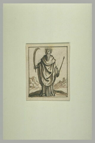 Un saint roi, tenant une palme de martyr et un sceptre