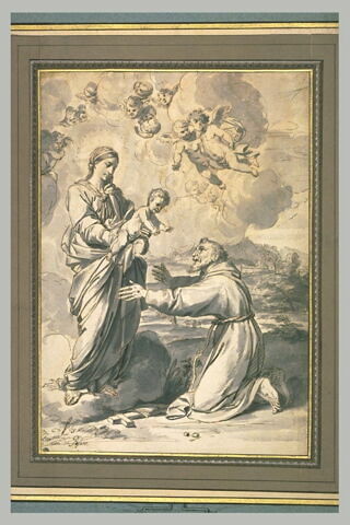 Saint François reçoit l'Enfant Jésus des mains de la Vierge, image 1/1