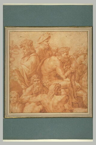 Janus, Vertumne, Hercule, Bacchus et deux dieux marins