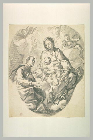 Saint Ignace de Loyola adorant la Vierge et l'Enfant