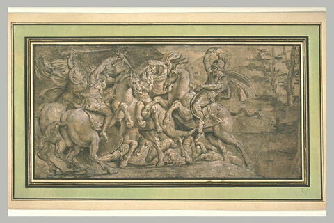 Combat de cavaliers romains