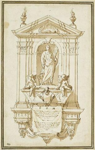 Projet d'autel avec la statue de saint Jean l'Evangéliste, image 1/2
