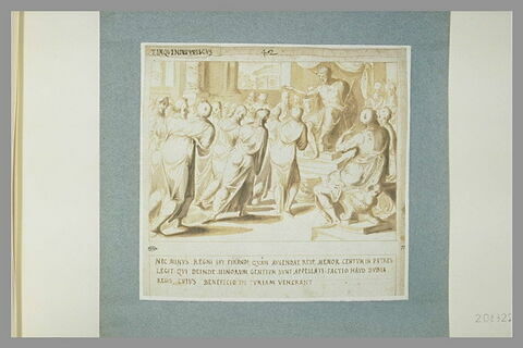 Un groupe de figures prosterné devant Tarquinius Priscus