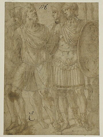 Deux prisonniers conduits par deux soldats romains, image 1/2