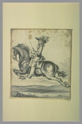 Cavalier sur un cheval 'volant en capriole', image 1/1