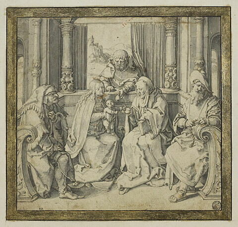 La Sainte Famille et sainte Anne, saint Joachim et saint Zacharie (?)