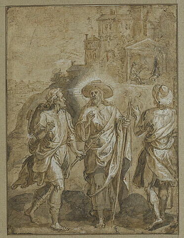Le Christ et les pélerins d'Emmaüs, image 1/1