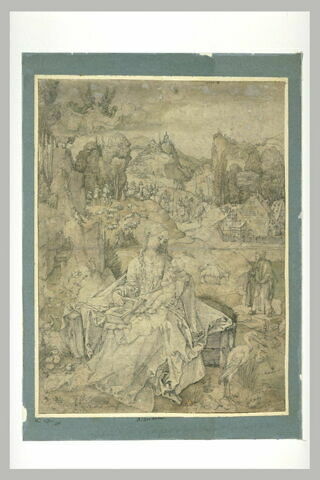 Vierge à l'Enfant dans un paysage avec une multitude d'animaux et, dans le fond, l'Annonce aux bergers, image 2/2