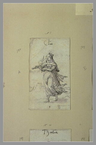 Clio, muse de la Poésie héroïque, jouant de la cithare