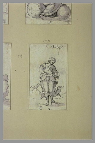 Calliope, muse de l'Eloquence et de la Science, pinçant du luth, image 1/1