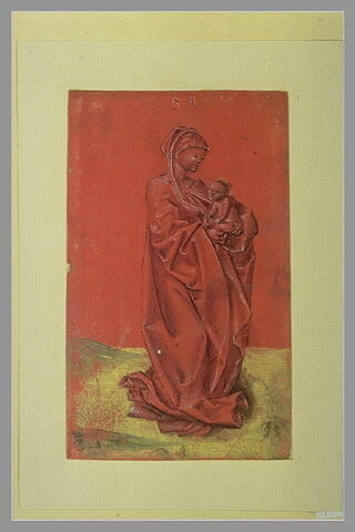 La Vierge, debout, portant l'Enfant Jésus