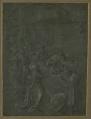 Hérodiade touche d'un couteau la tête de saint Jean-Baptiste, image 2/2