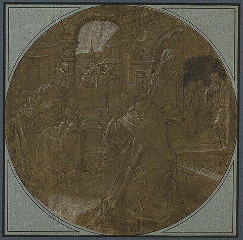 Saint Bernard adorant la Vierge et l'Enfant Jésus, image 1/1