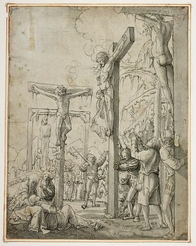 Le Christ sur la Croix entre les deux larrons