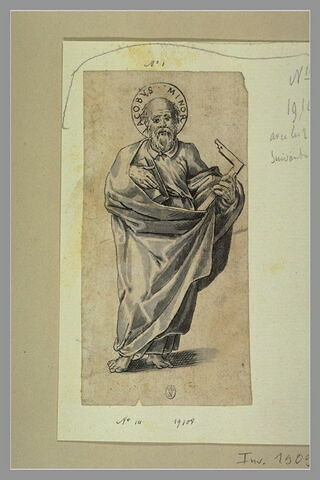 Saint Jacques le Mineur tenant un livre et une équerre, image 1/1